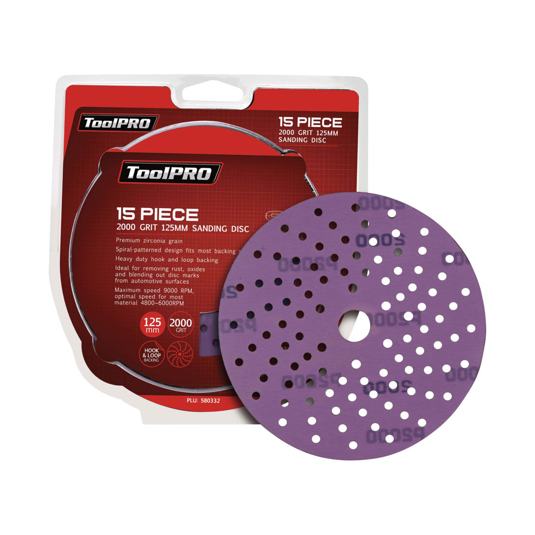 ToolPRO Sanding Disc 125mm 2000 Grit Supercheap Auto