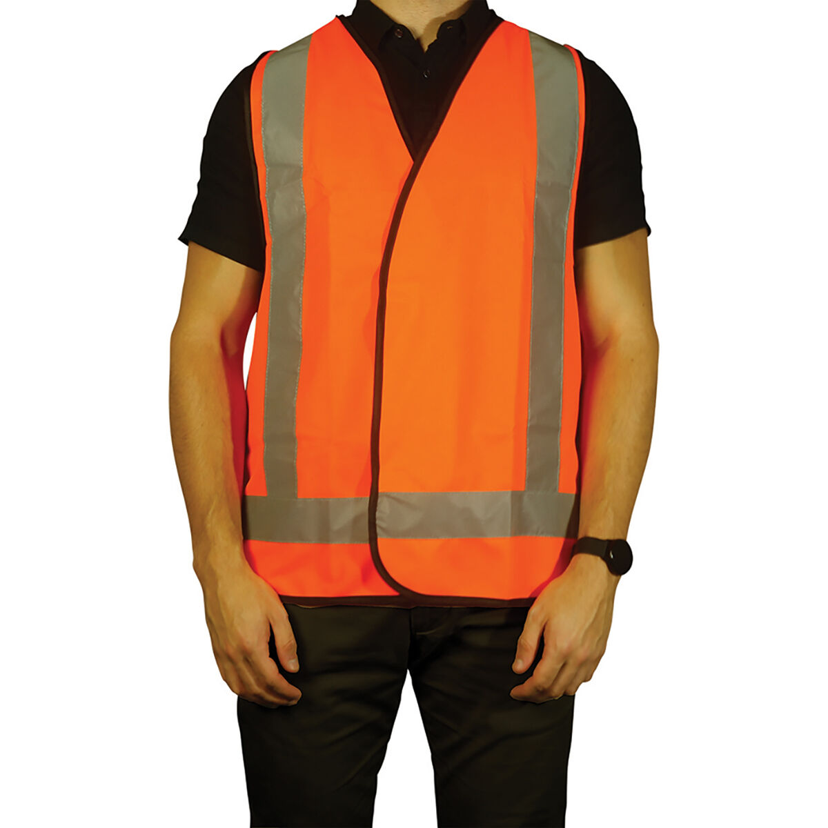 Trafalgar Hi-Vis Day Night Safety Vest Orange X-Large, , scaau_hi-res
