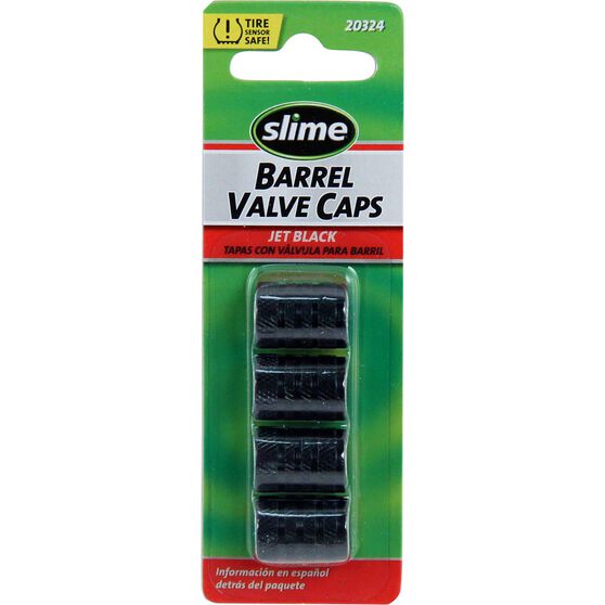 Slime Valve Caps - Barrel, Jet Black, 4 Pack, , scaau_hi-res