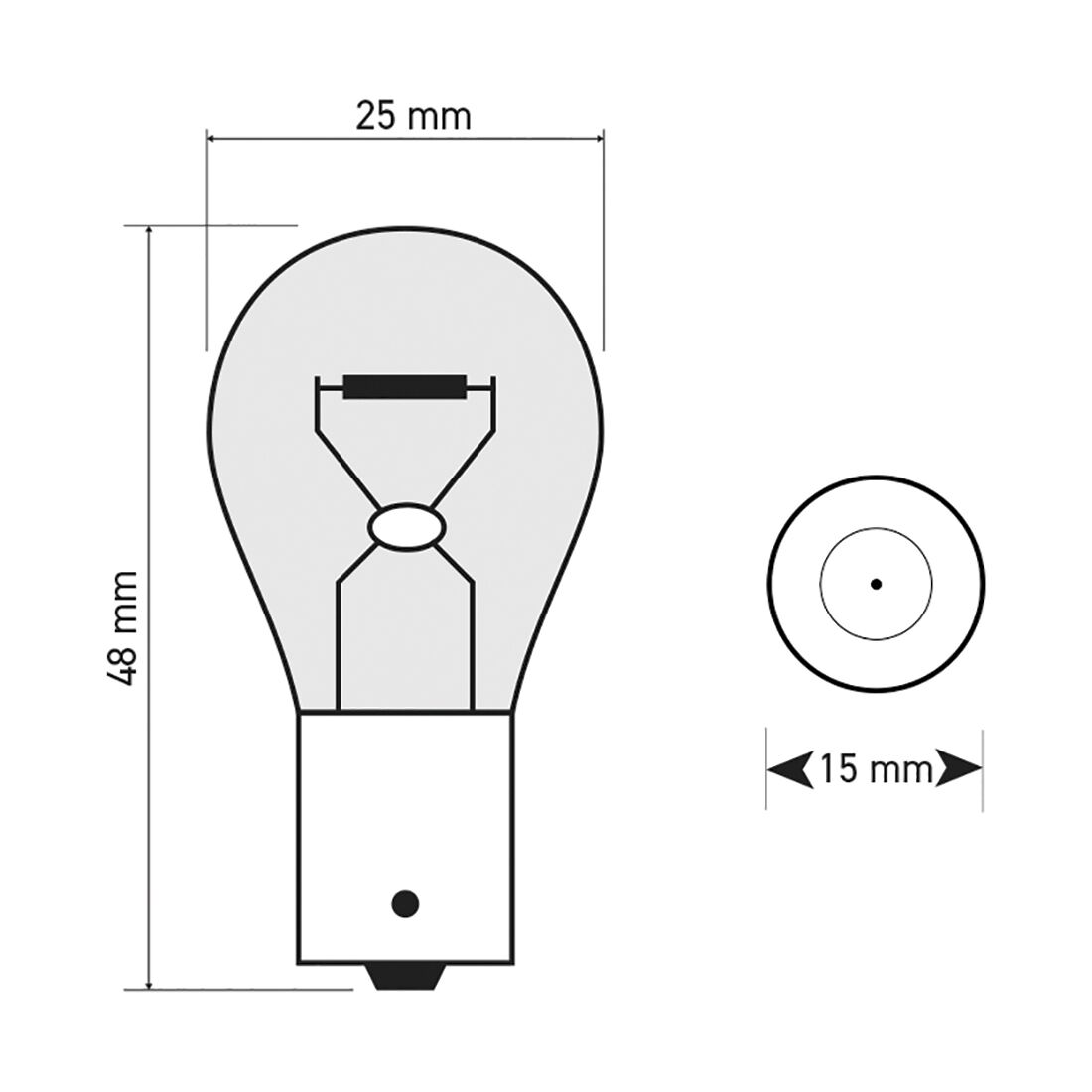 SCA Incandescent Globe - PY21W 12V 21W - 2 Pack, , scaau_hi-res