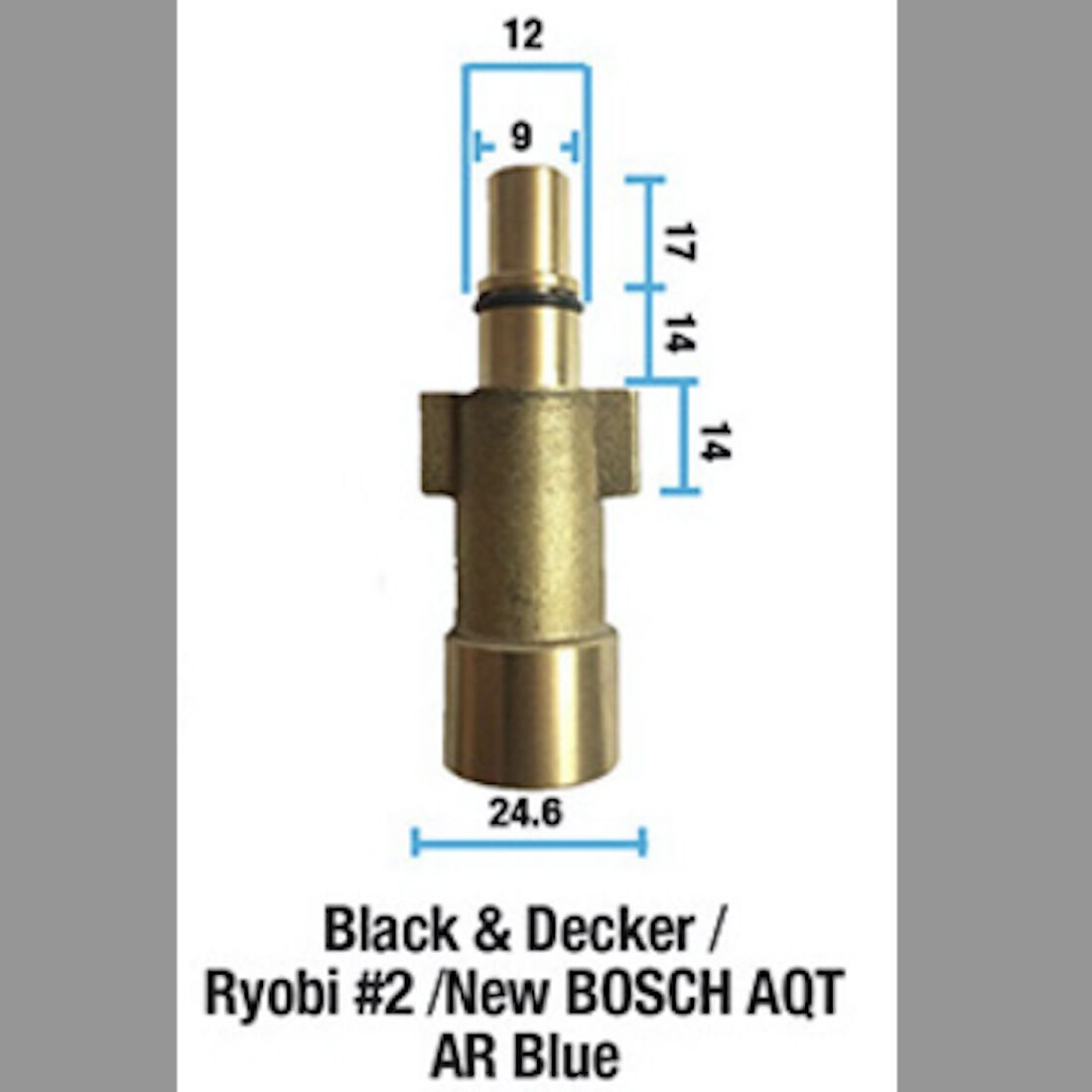 Bowden's Own Snow Cannon Adaptor - Black & Decker/Ryobi 2/New Bosch Aqt/Workzone 2/Ar Blue/Rockwell, BOADAPTER9, , scaau_hi-res