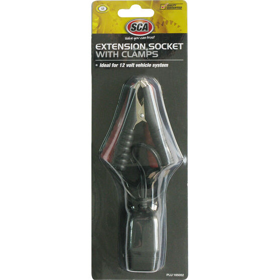 SCA 12V Extension Socket w/Clamps, 42cm Lead Supercheap Auto