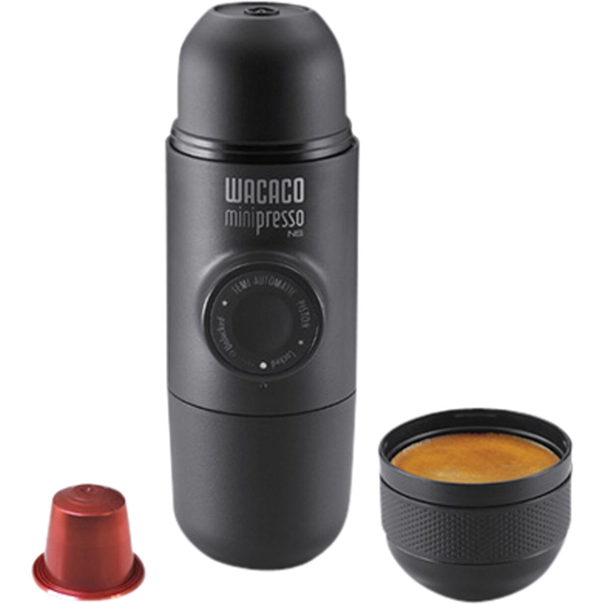 M&W Nespresso Capsule Pod & Ground Coffee Compatible Manual Mini Travel Coffee Machine Flask 2 In 1 Portable Espresso Maker 