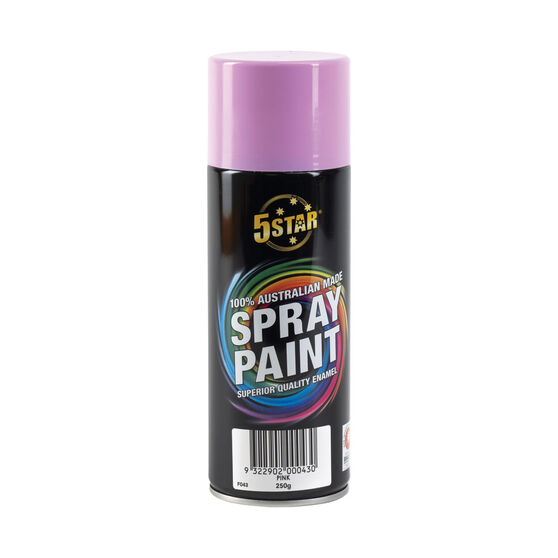 5 Star Enamel Spray Paint Gloss Pink 250g, , scaau_hi-res