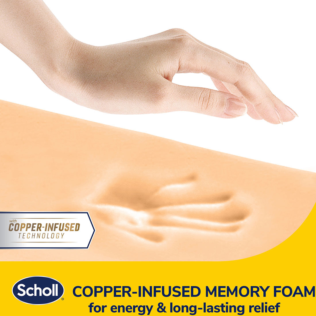 Scholl Copper Infused Memory Foam Seat Cover Black/Orange Adjustable Headrest Airbag Compatible, , scaau_hi-res