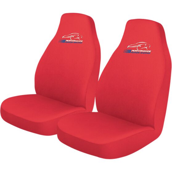Performance Racing Slip On Seat Covers Red Built In Headrests Size 60 Slip On Front Pair Supercheap Auto
