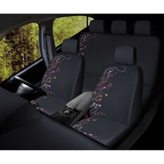 SCA Blossom Seat Cover Pack - Purple and Orange Adjustable Headrests Size 30 and 06H Airbag Compatible, , scaau_hi-res