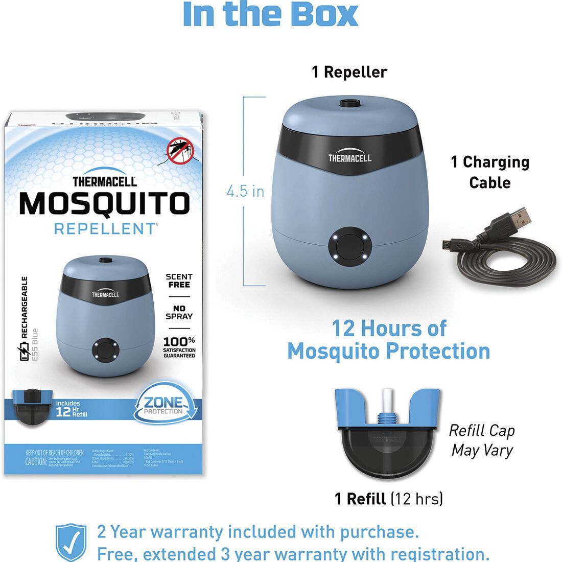 Thermacell E55 Rechargeable Mosquito Repeller Unit, , scaau_hi-res