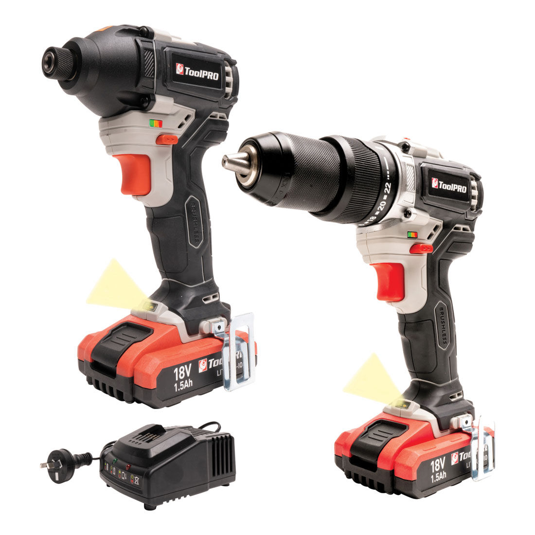 ToolPRO 18V Drill Driver Impact Driver Kit Supercheap Auto