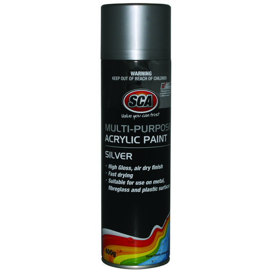SCA Acrylic Paint, Silver - 400g, , scaau_hi-res