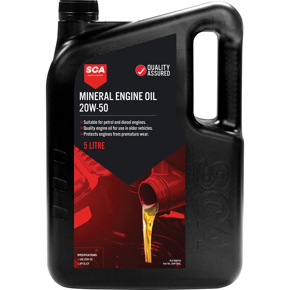 SCA Mineral Engine Oil 20W50 5 Litre Supercheap Auto