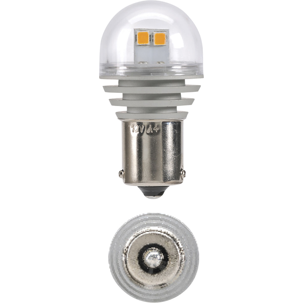 LED Globe - Bayonet, 12V, Amber, BAU15S, , scaau_hi-res