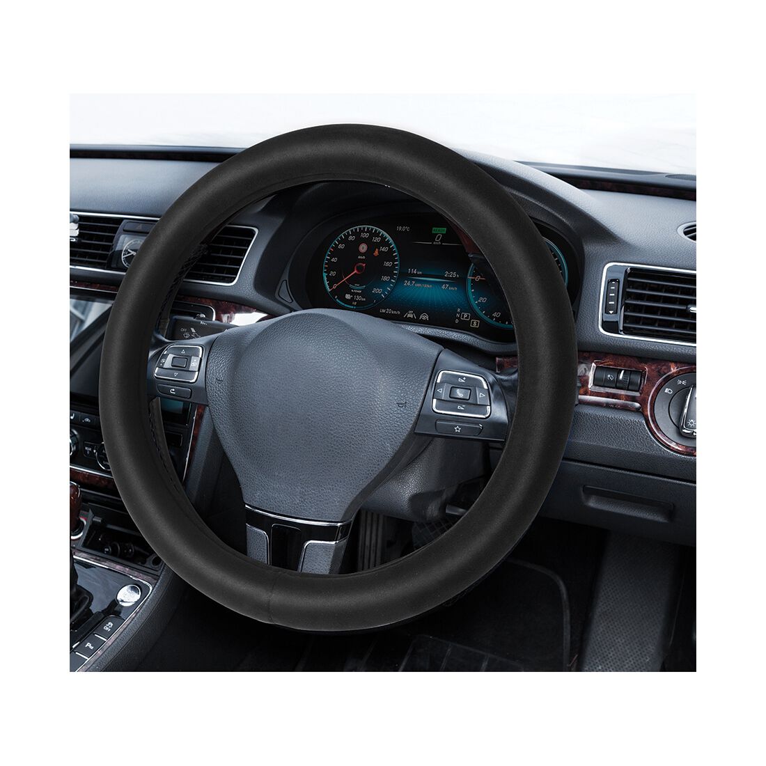 SCA Steering Wheel Cover Suede & Velour Black, , scaau_hi-res