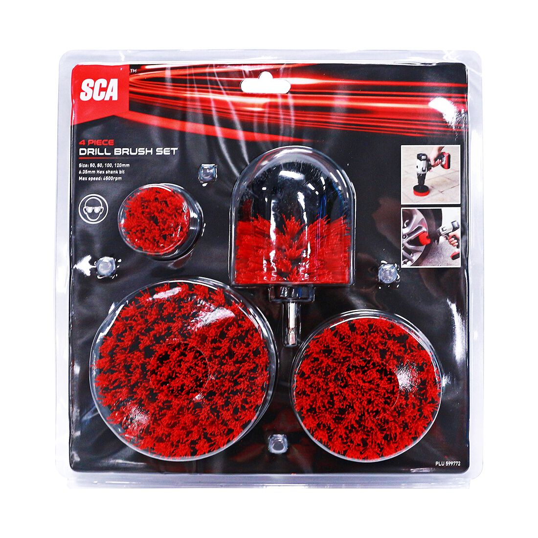SCA 4 Piece Drill Brush Set, , scaau_hi-res