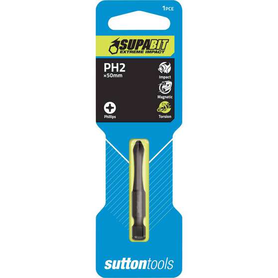 Phillips Head Drill Bits 5 X Sutton Tools Impact Phillips Head Bits - PH2 X 100mm, Power Insert For Impact Drivers Impact Driver Bits - Foto 13