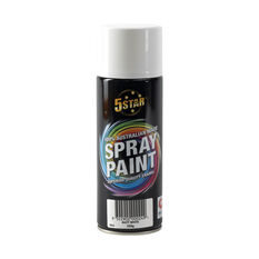 5 Star Enamel Spray Paint Matt White 250g, , scaau_hi-res