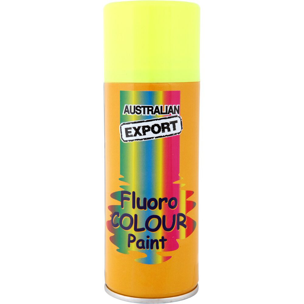 Export Enamel Aerosol Paint Fluro Lunar Yellow, 125g Supercheap Auto