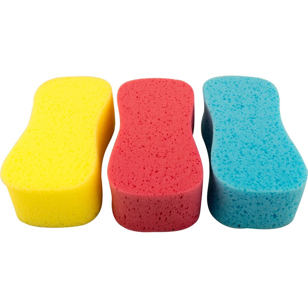 SCA Coloured Jumbo Sponge 3 Pack Supercheap Auto