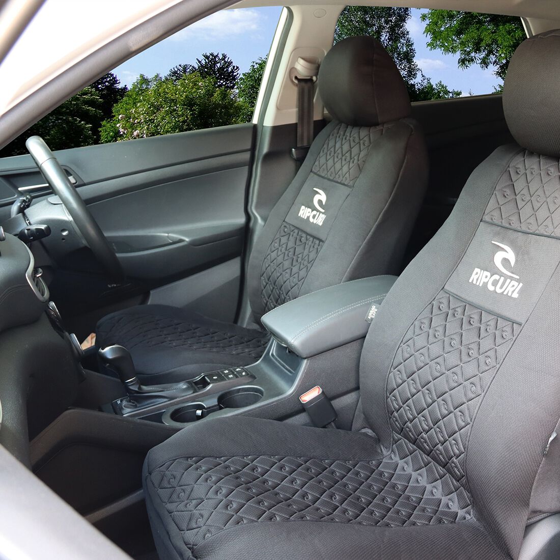 Rip Curl Jacquard Seat Covers Adjustable Headrests Airbag Compatible, , scaau_hi-res