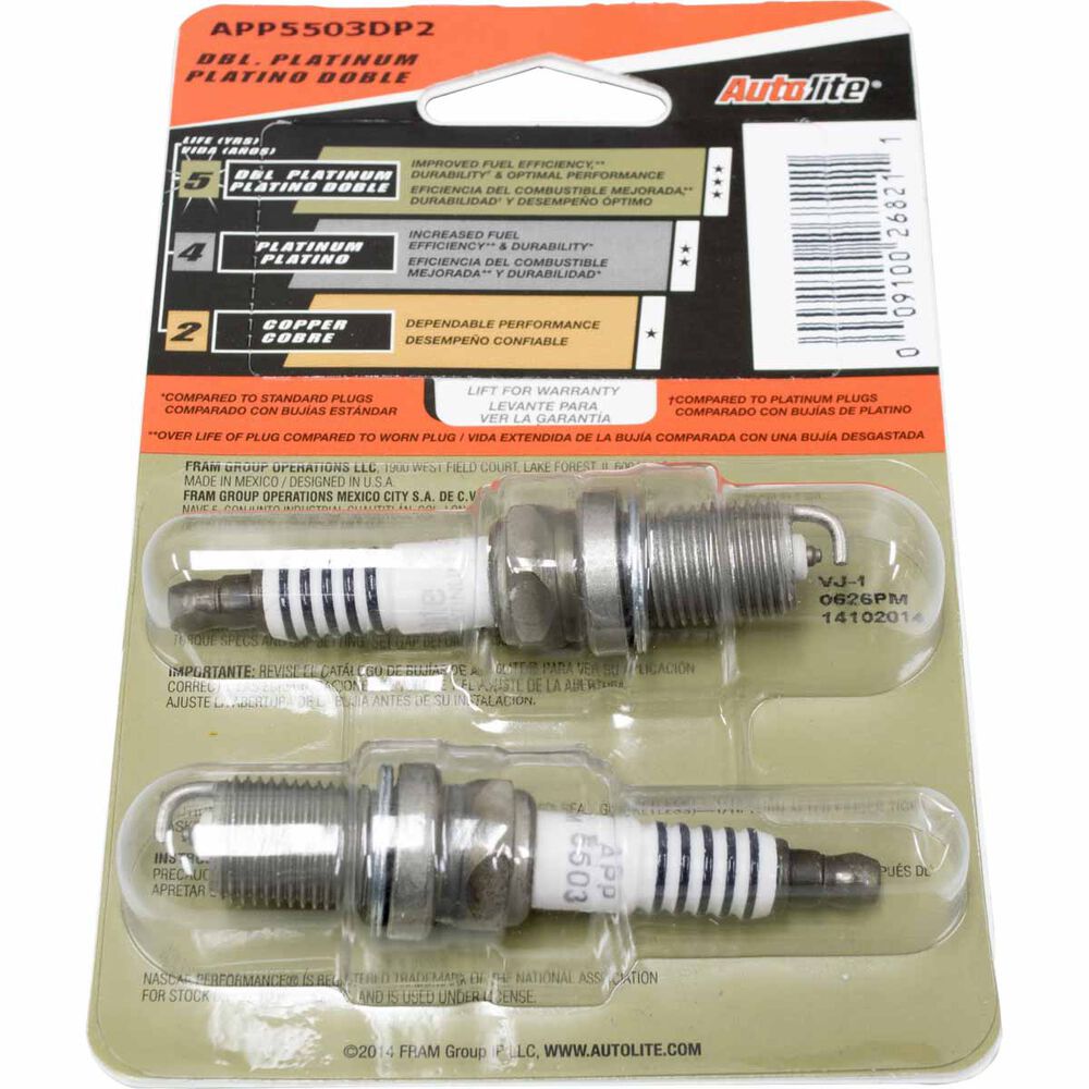 Autolite Double Platinum Spark Plug APP5503DP2, 2 Pack Supercheap Auto