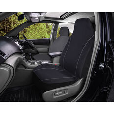Best Buy Single Seat Cover - Black Built-in Headrests Airbag Compatible, , scaau_hi-res