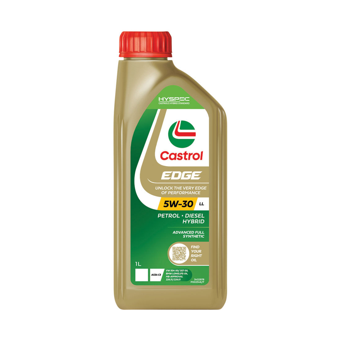 Castrol EDGE Engine Oil 5W-30 LL 1 Litre, , scaau_hi-res