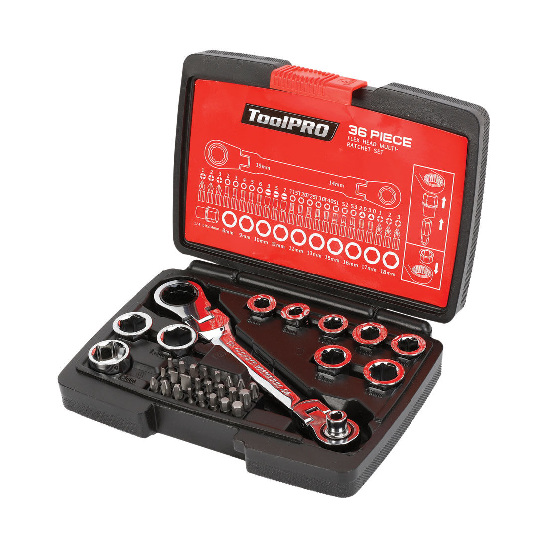 ToolPRO 36 Piece Flex Head Multi Ratchet Set Supercheap Auto