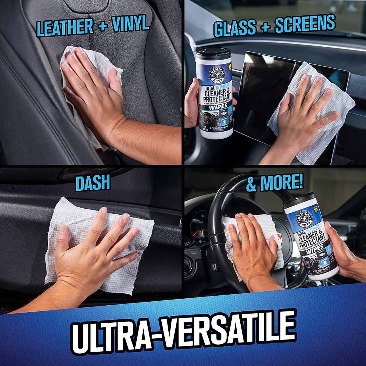 Chemical Guys Total Interior Clean & Protectant 30PK Wipes, , scaau_hi-res