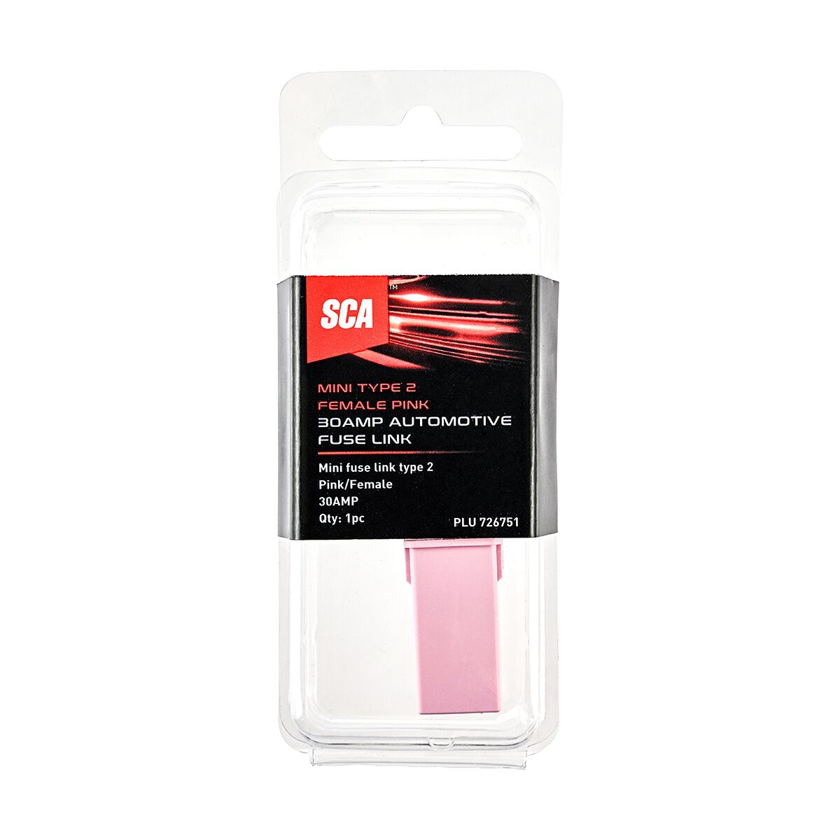 SCA Automotive Fuse Link - Female Mini Type 2, 30 Amp, Pink, , scaau_hi-res