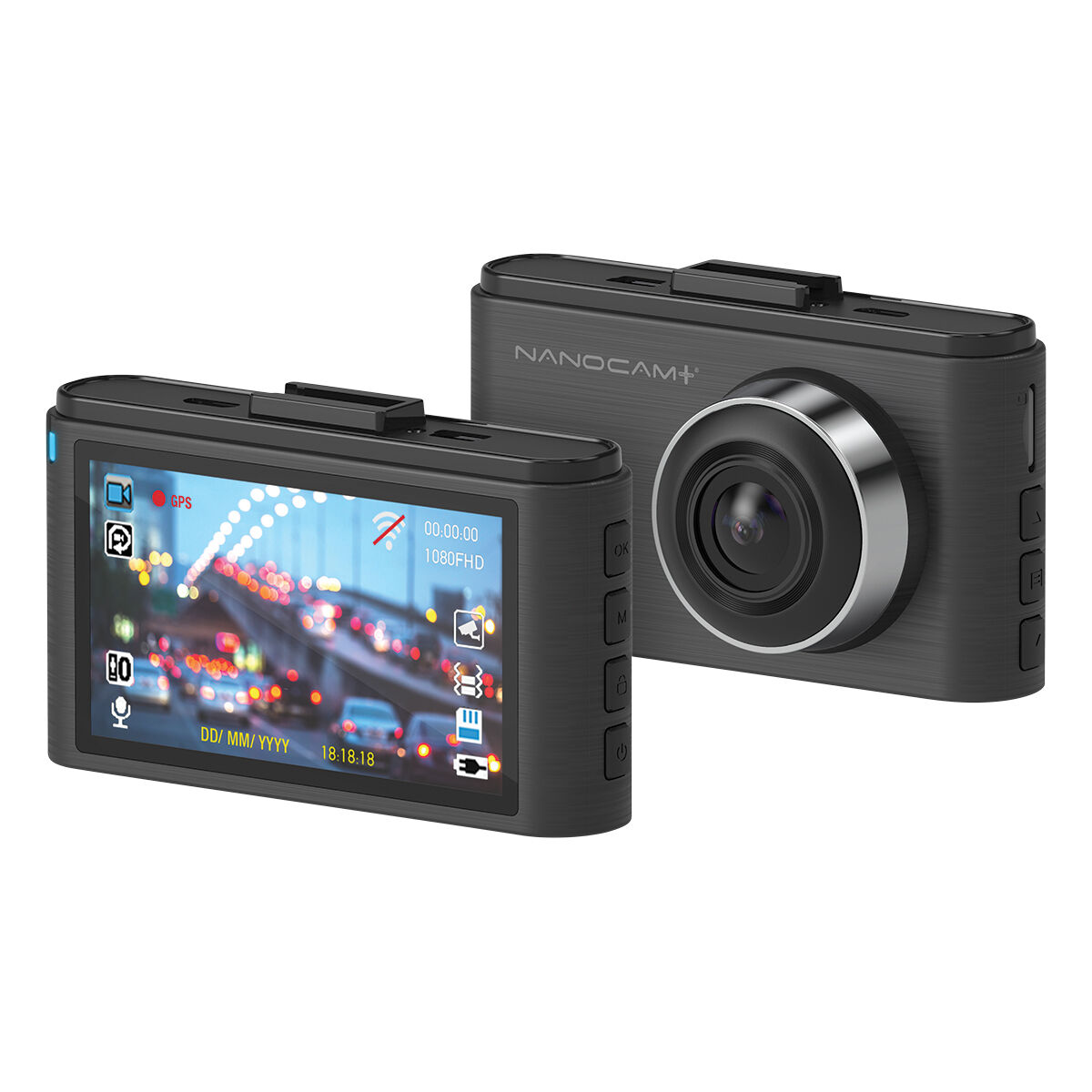 Nanocam+ 1080p FHD Front and Rear Dash Cam WiFi & Super Capacitor NCP-DVRW2S, , scaau_hi-res