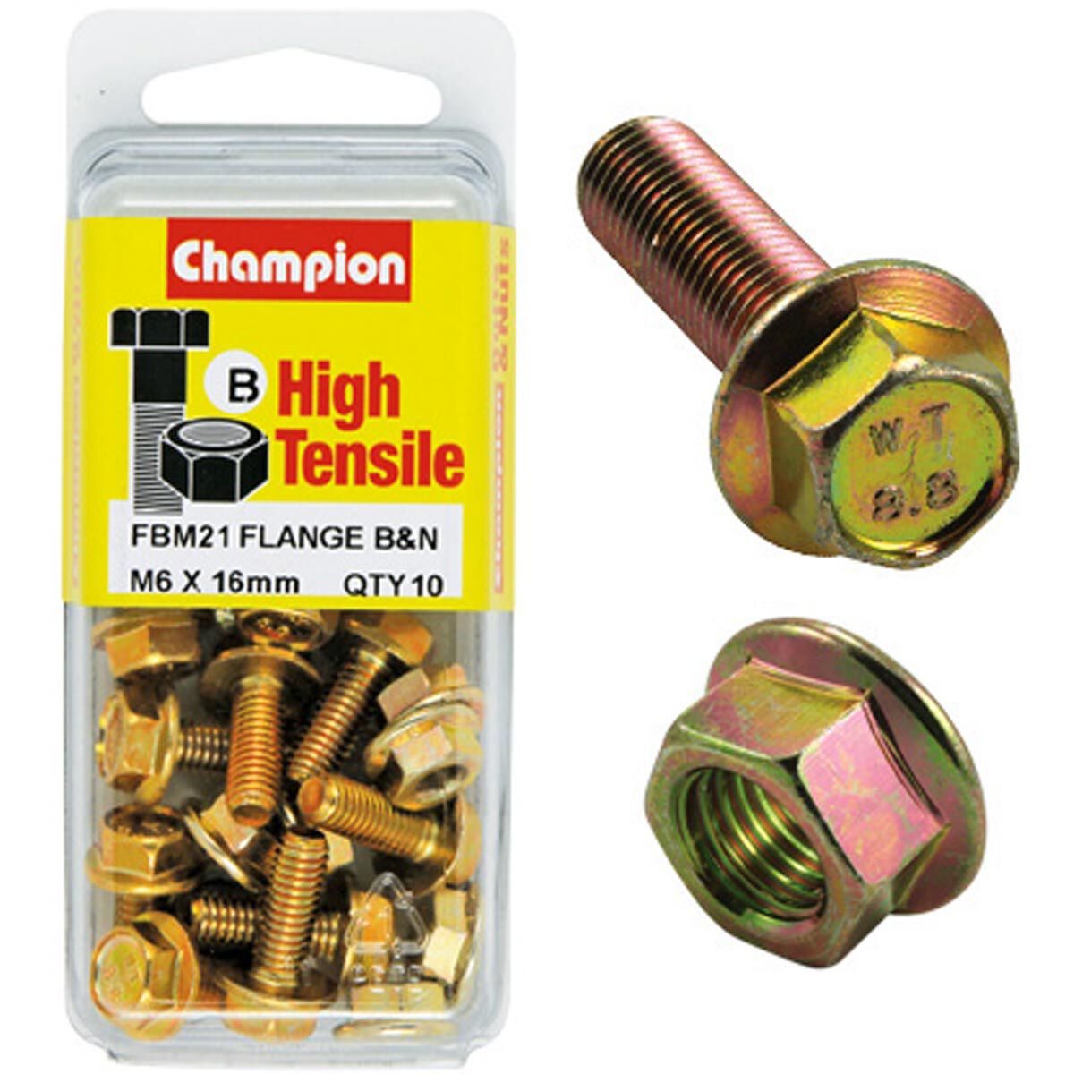 Champion Flange Bolts FBM21 M6x16, , scaau_hi-res