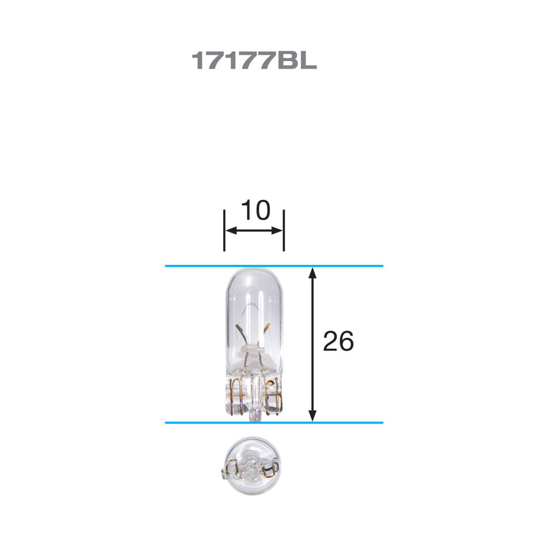 Narva Automotive Globes - Wedge 12V, 5W, T-10, , scaau_hi-res