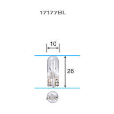 Narva Automotive Globes - Wedge 12V, 5W, T-10, , scaau_hi-res