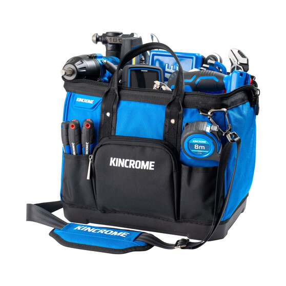 Kincrome Hard Base Wide Mouth Tool Bag 380mm, , scaau_hi-res