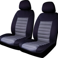 SCA Memory Foam Seat Cover - Black Adjustable Headrests Front Pair Size 30, , scaau_hi-res