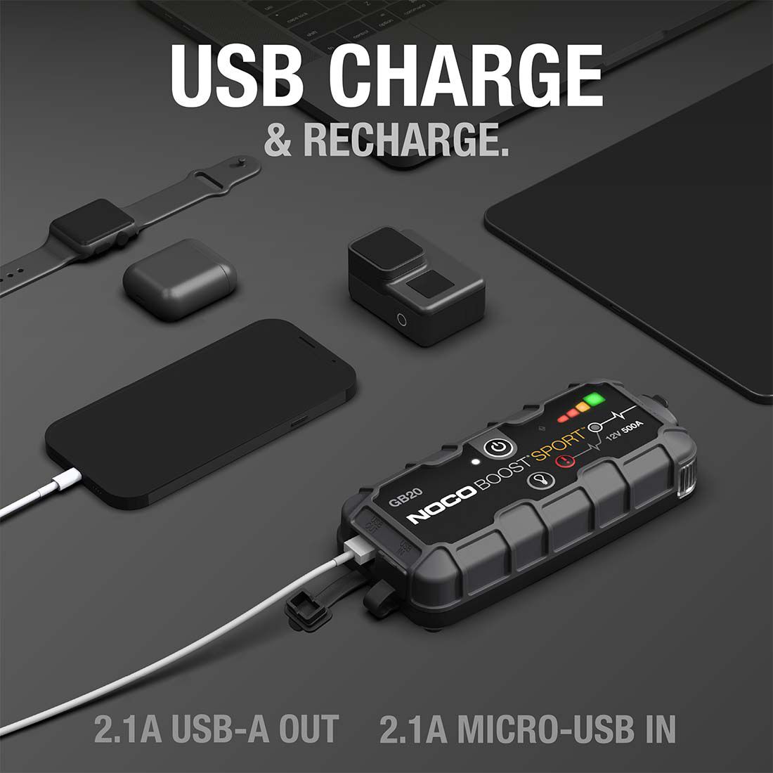 NOCO Genius UltraSafe Boost Sport 12V 500 Amp Jump Starter, , scaau_hi-res