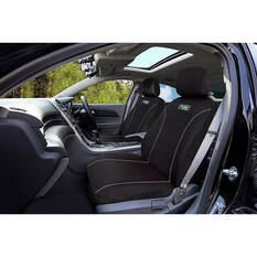 Ridge Ryder Canvas Seat Covers Black/Grey Piping Adjustable Headrests Airbag Compatible 30SAB, , scaau_hi-res