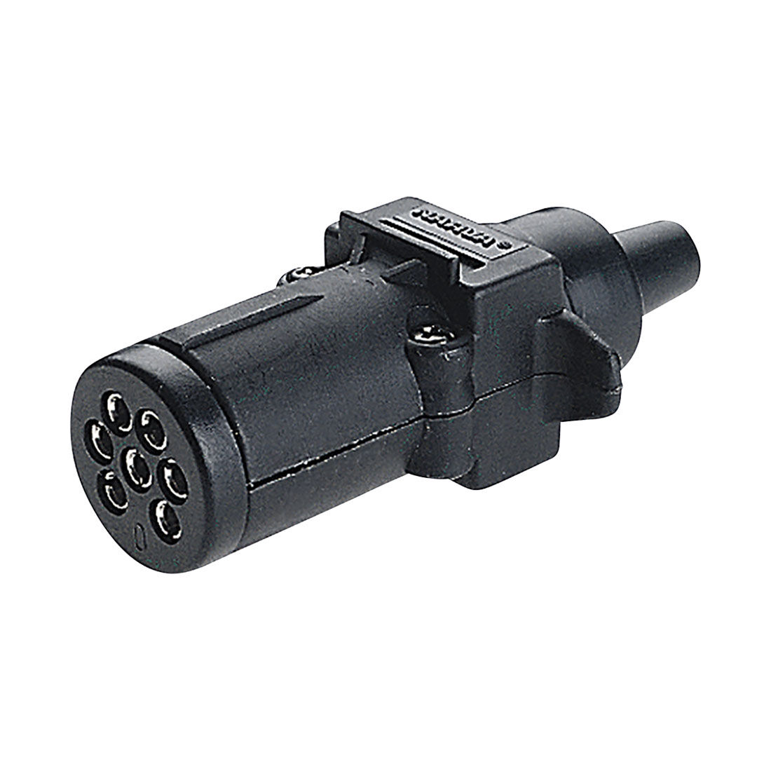 Narva 7 Pin Small Round Plastic Trailer Plug, , scaau_hi-res