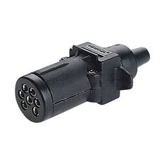 Narva 7 Pin Small Round Plastic Trailer Plug, , scaau_hi-res