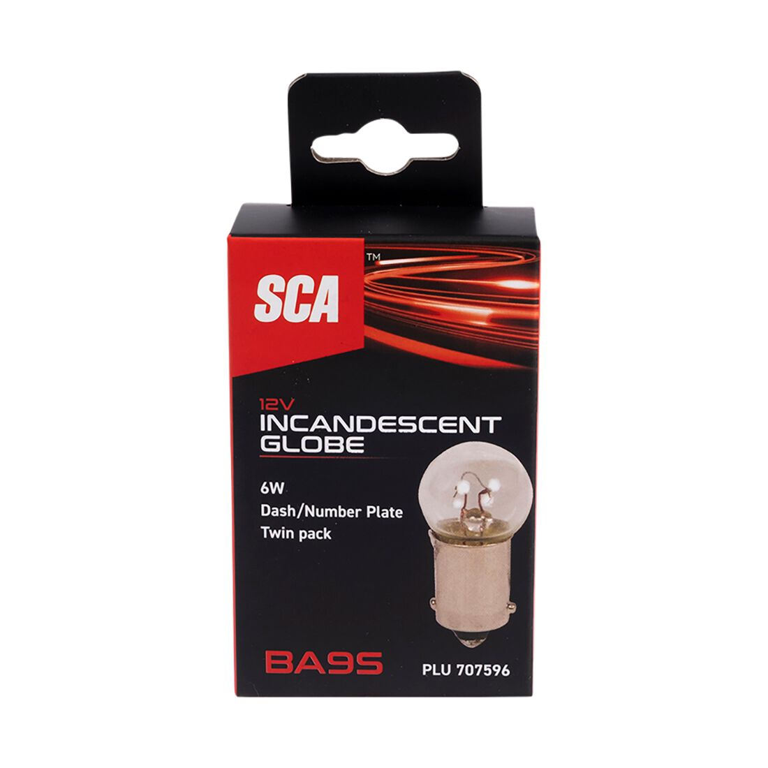 SCA Incandescent Globe - G14 12V 6W - 2 Pack, , scaau_hi-res