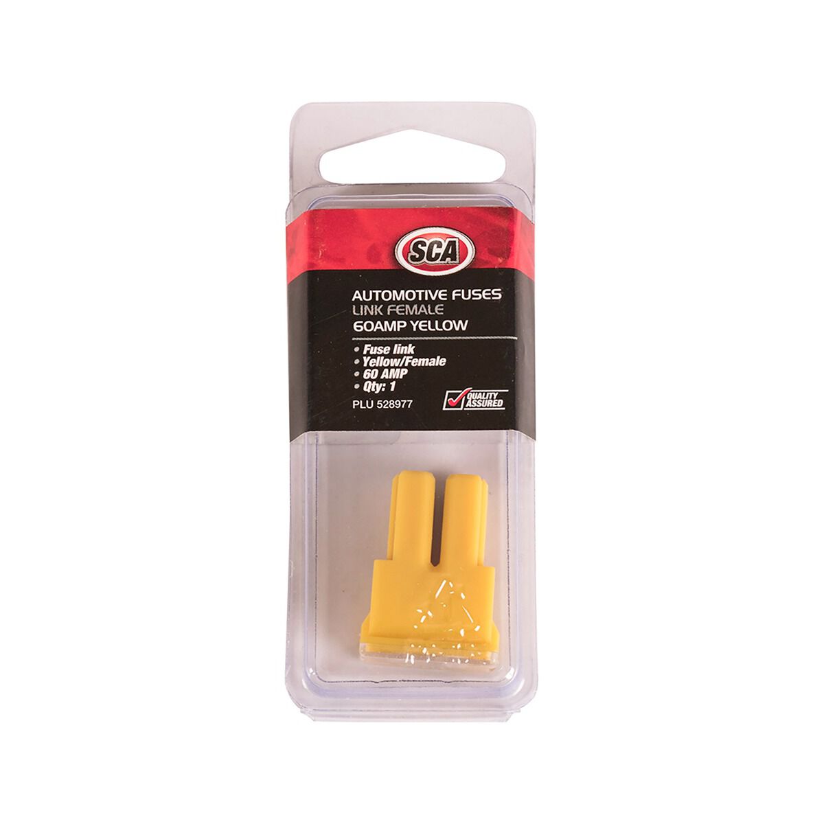 SCA Automotive Fuse Link - Female Standard, 60 Amp, Yellow, , scaau_hi-res