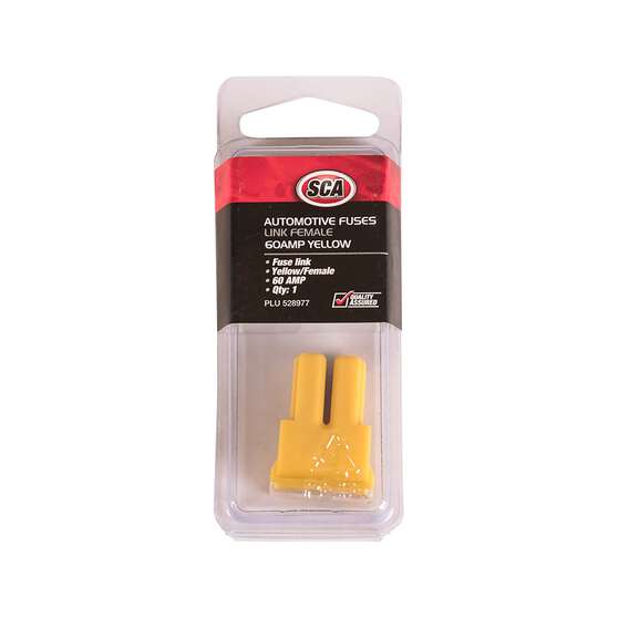 SCA Automotive Fuse Link - Female Standard, 60 Amp, Yellow, , scaau_hi-res