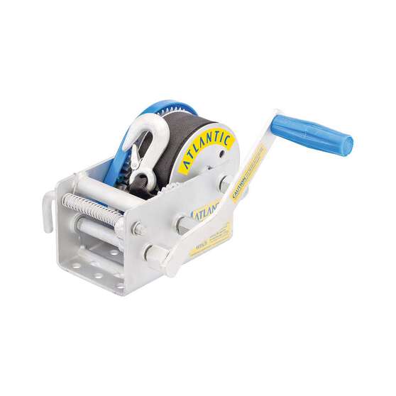 Atlantic Marine Winch 15:1/5:1/1:1 Webbing Strap Snap Hook 7.5m 1500kg, , scaau_hi-res