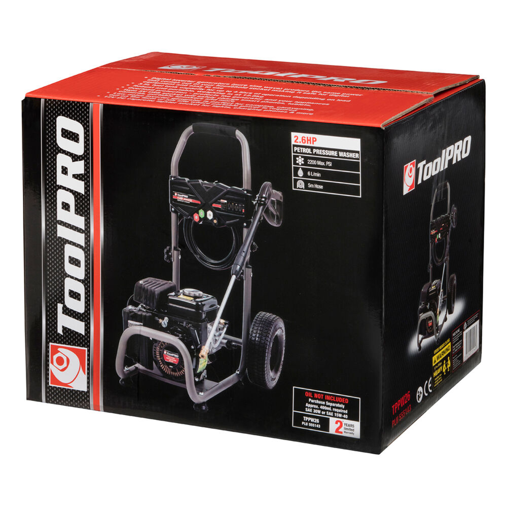 ToolPRO Petrol Pressure Washer 2.6HP 2200 PSI Supercheap Auto