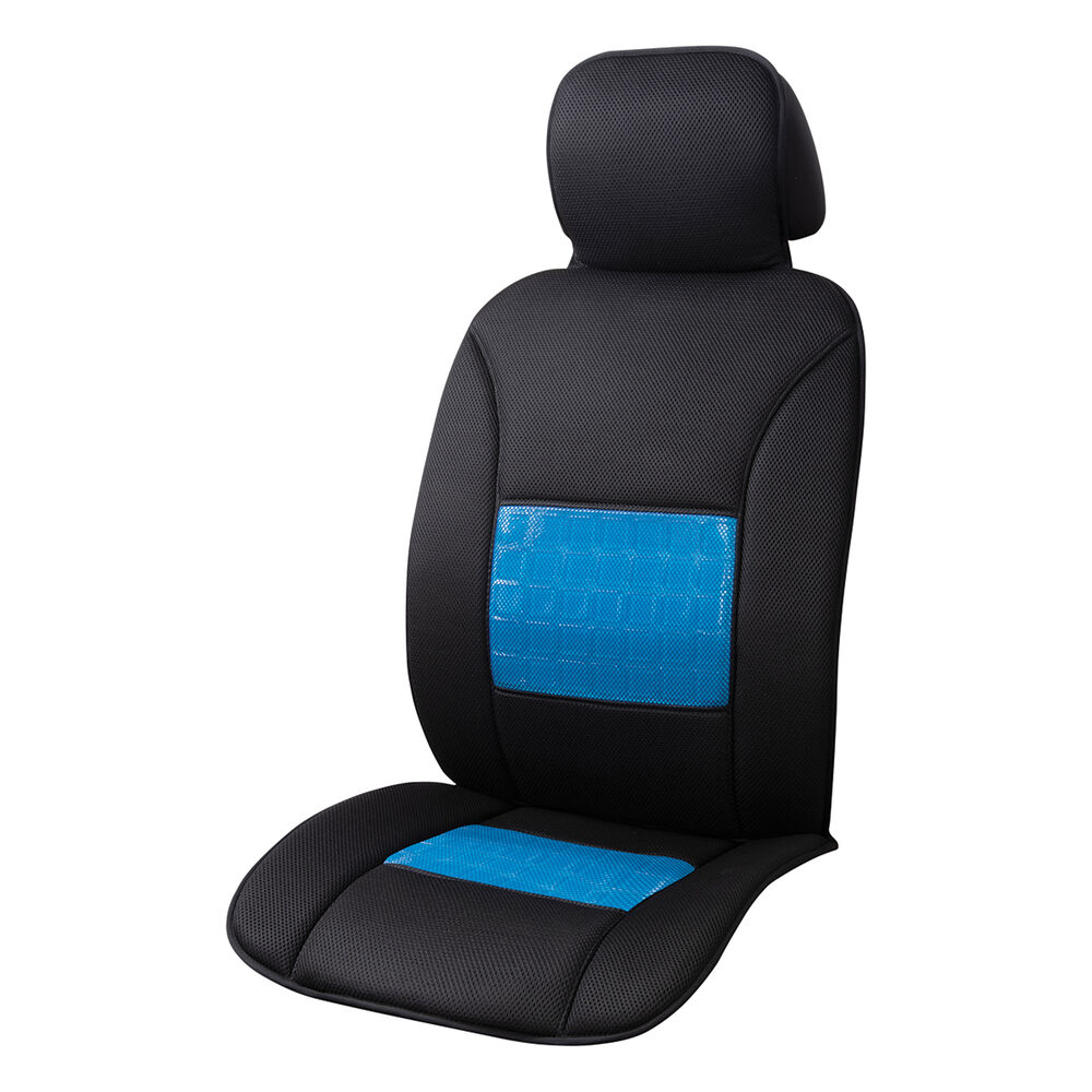 Cabin Crew Cooling Gel & Mesh Seat Cushion Black Single Supercheap Auto