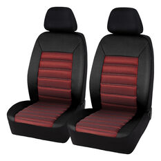 SCA Memory Foam Seat Covers Red Adjustable Headrests Airbag Compatible, , scaau_hi-res