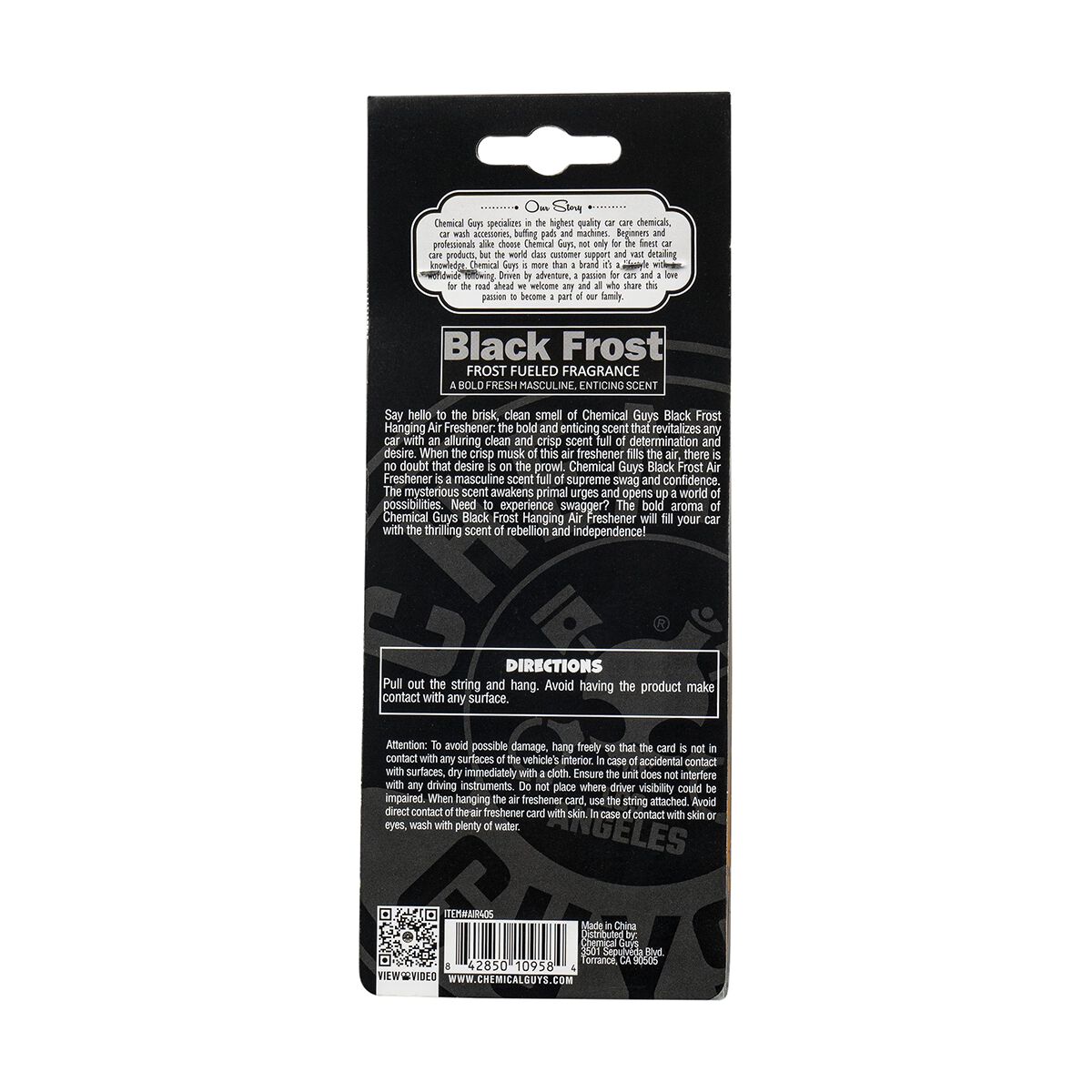 Chemical Guys Airfreshener 3 Pack Black Frost, , scaau_hi-res