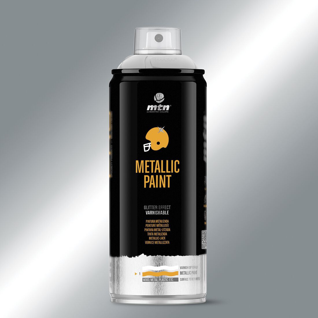 MTN Pro Metallic Aluminium Spray Paint 400mL, , scaau_hi-res