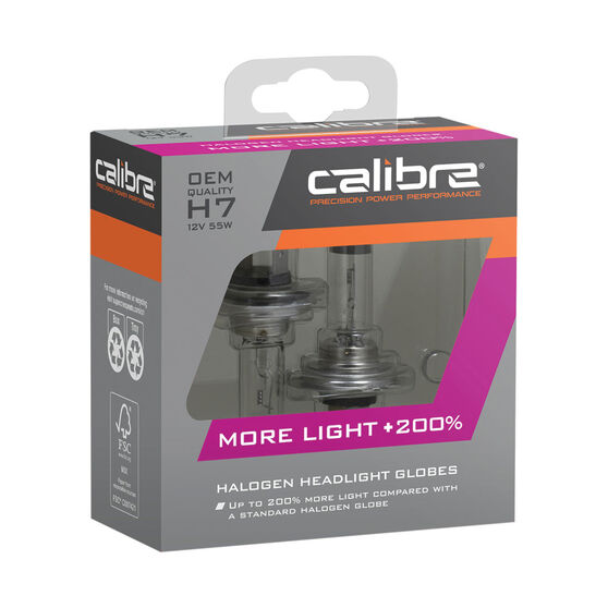 Calibre Plus 200 Headlight Globes H7, 12V 55W, CA200H7 Supercheap Auto