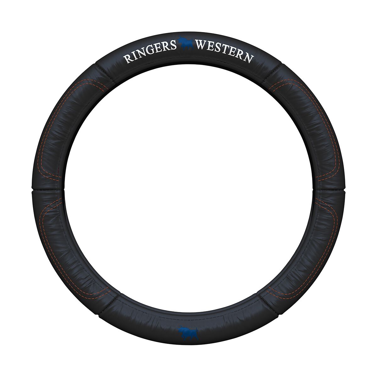 Ringers Western Steering Wheel Cover Leather Classic 380mm, , scaau_hi-res